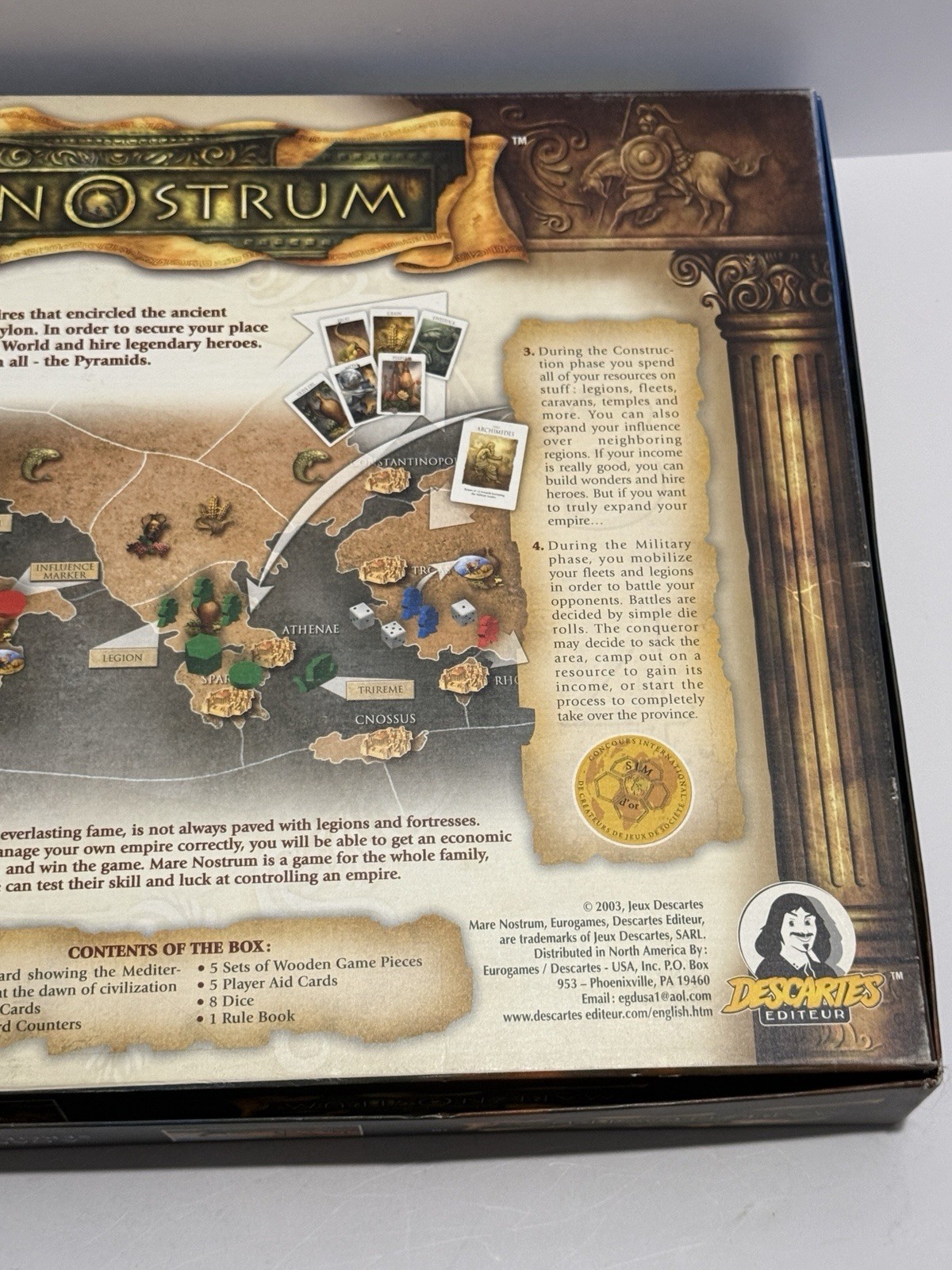 Mare Nostrum Board Game w/ Mythology Expansion Euro Games 2003 – Complete