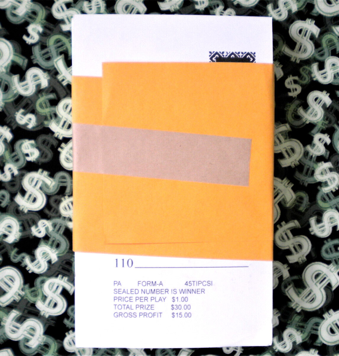 1 Dozen ~ 45 REGULAR “NOT Sure” TIP BOARDS {101-110} Raffle Pull Tab Jar Tickets