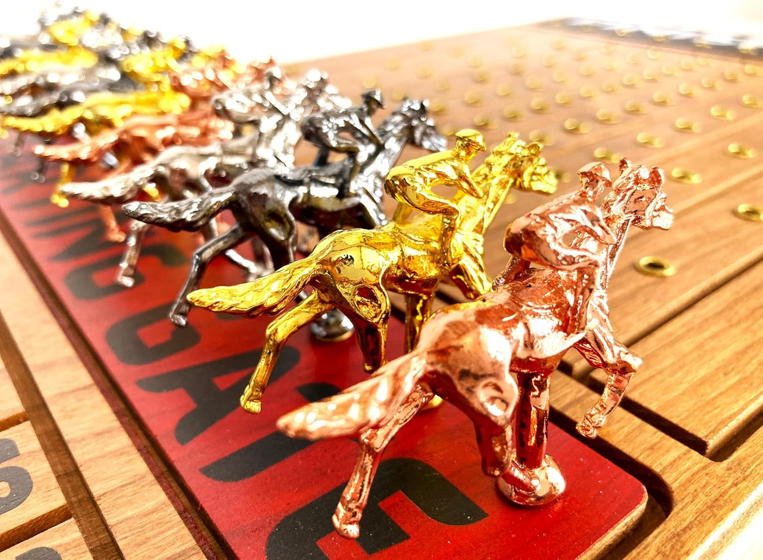 Horse Racing Game for Adults, Horse Race Board Game with 11 Luxurious Metal Hors