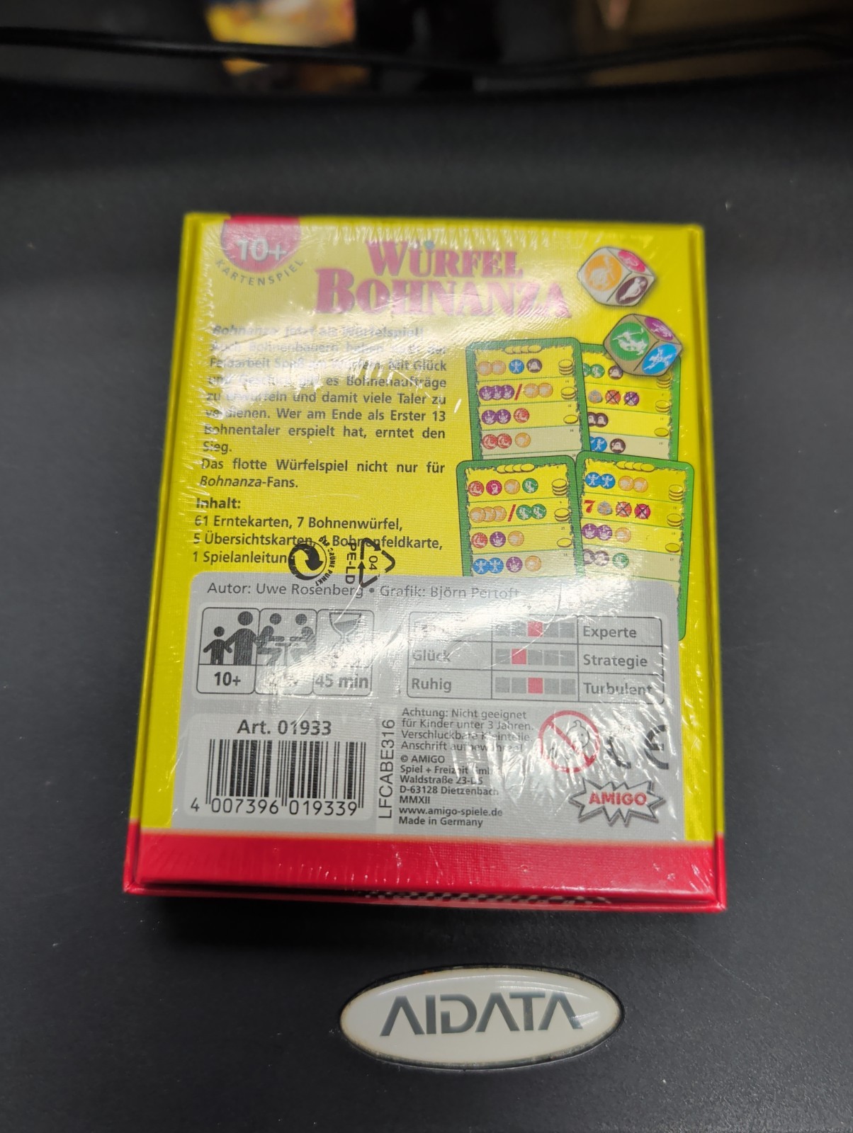 Amigo Boardgame Wurfel Bohnanza (German Ed) Box VG+/NM