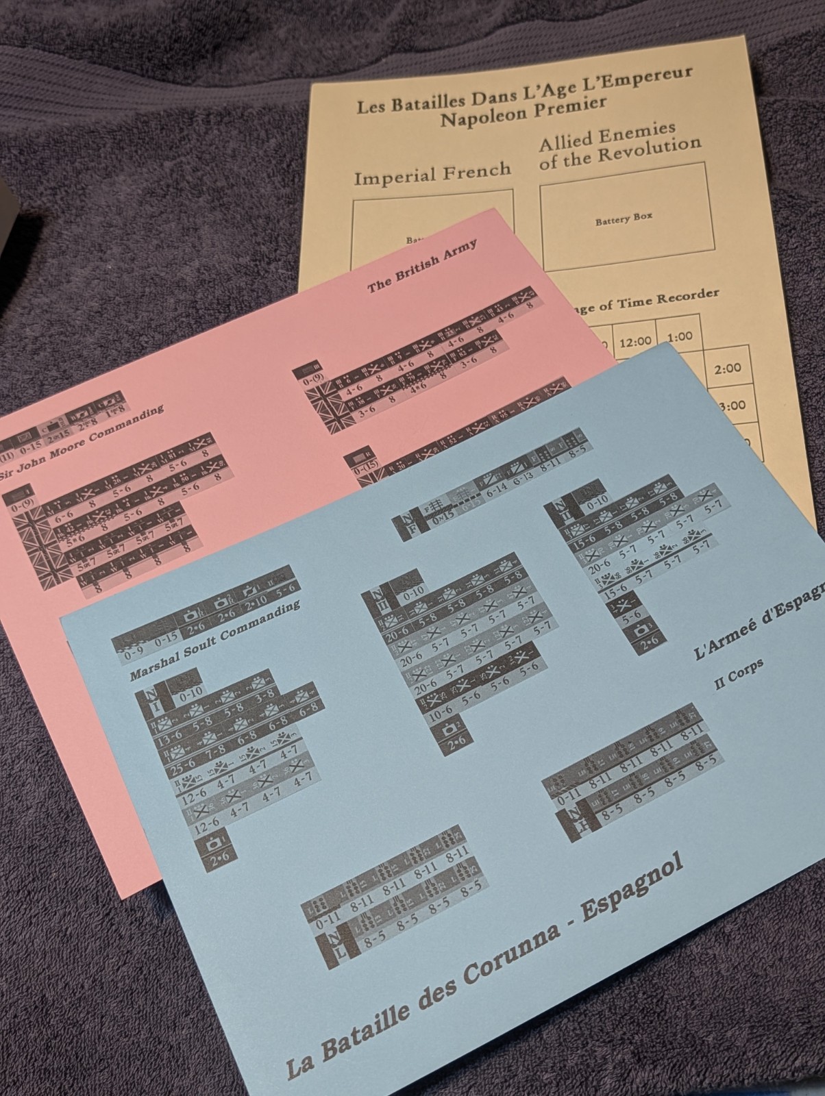 Wargame La Bataille de Corunna-Espagnol Box VG/EX