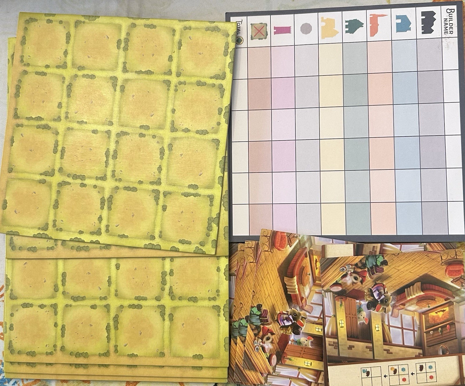 AEG Tiny Towns Board Game Plus Villagers Expansion Complete