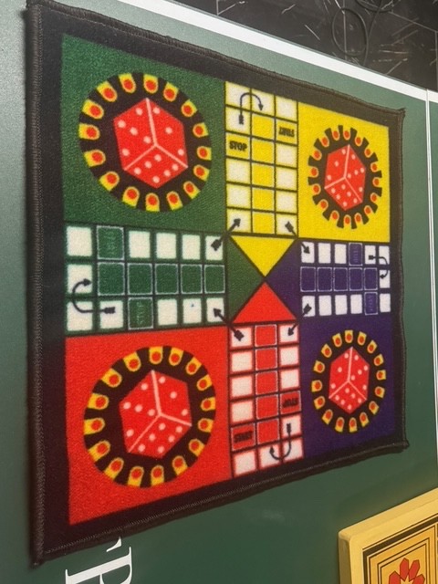 Handmade Carpet / Rug Ludo Board Game – – No Box (Size & Piece Included) 24 In