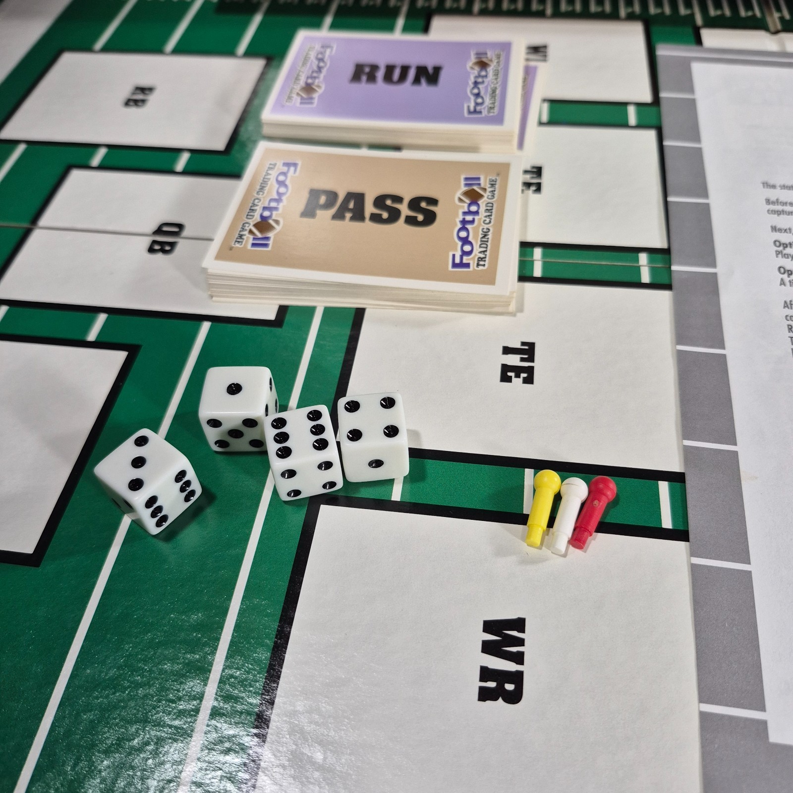 Vintage Football Trading Card Board Game use any Brand Year Cards w/ Statistics