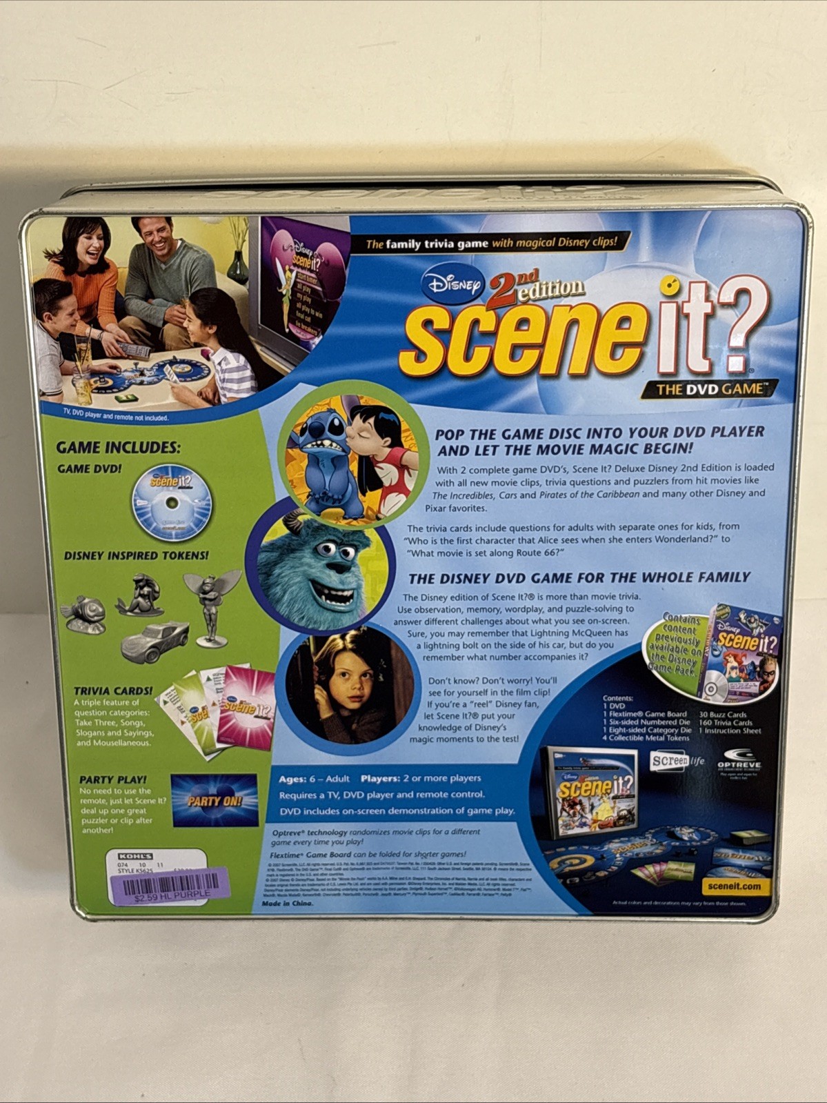 Scene it? Disney 2nd Edition DVD Game 100% COMPLETE! 2007 (Collector’s Tin) EUC
