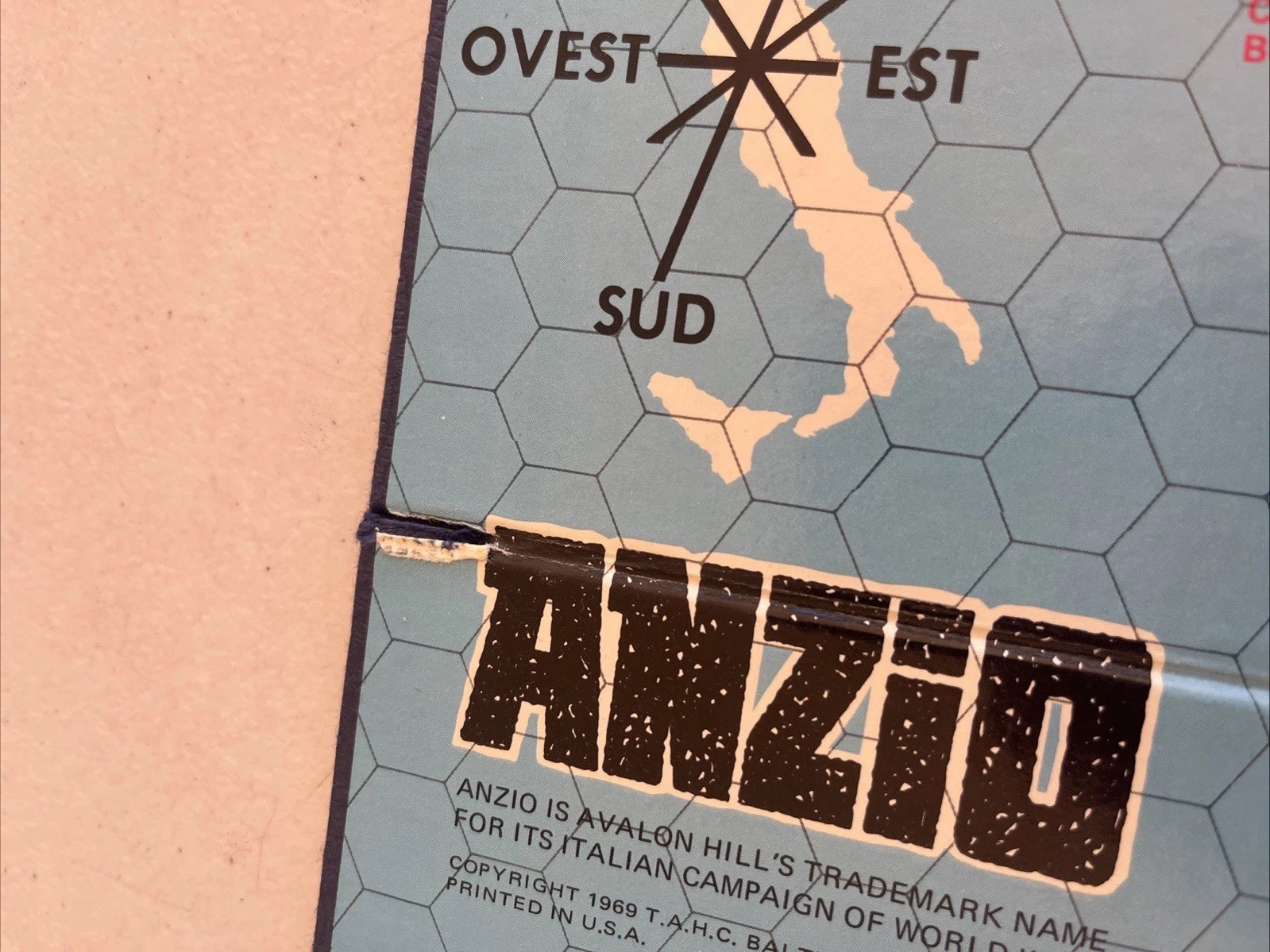 VTG Lot of Avalon Hill Anzio Italy 1969 & Waterloo Napoleonic Campaign Game 1962