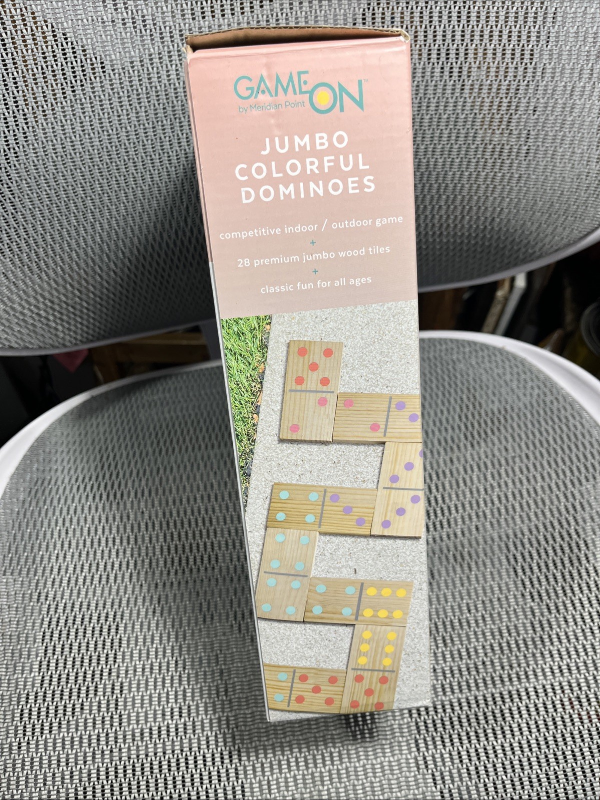 GAME ON Jumbo Colorful Dominoes New Open Box