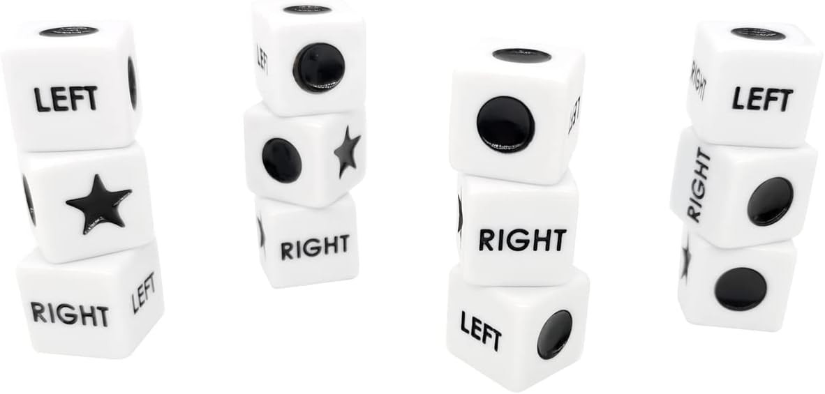 Left Right Center Dice Game Set – 12 Standard Dice Only for LRC Play