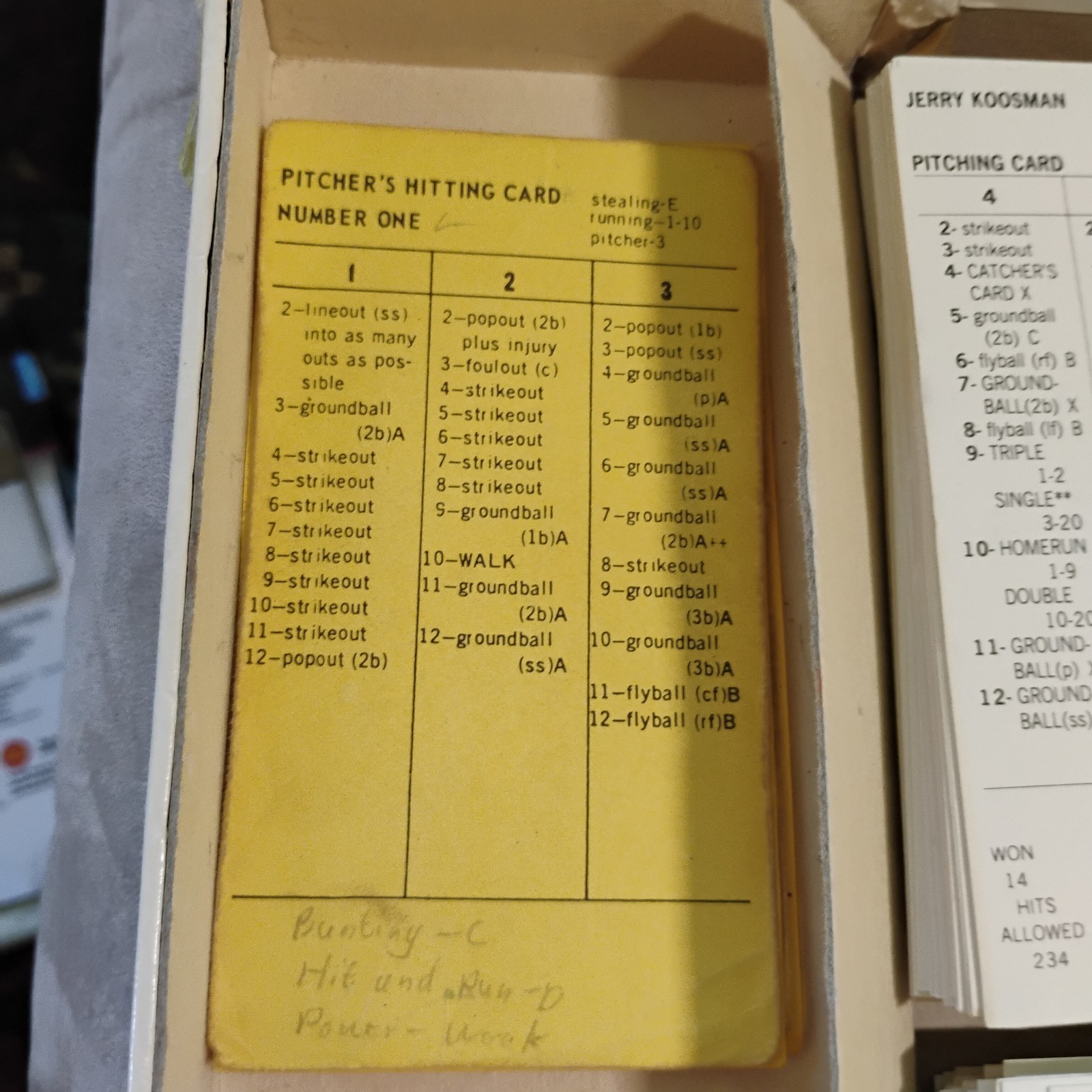 1962 Strat-o-matic Baseball 14 Teams, 448 Cards Dated 1950-1974 Looks Complete