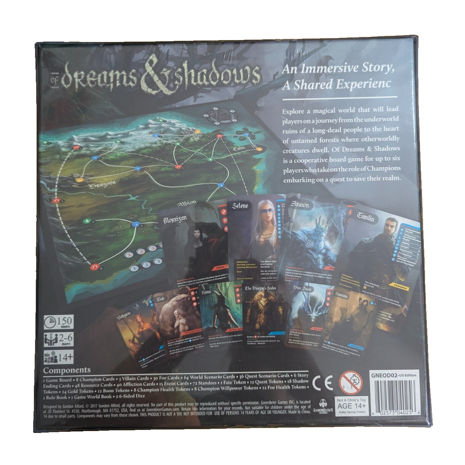 New Of Dreams & Shadows Complete Board Game Greenbrier Games