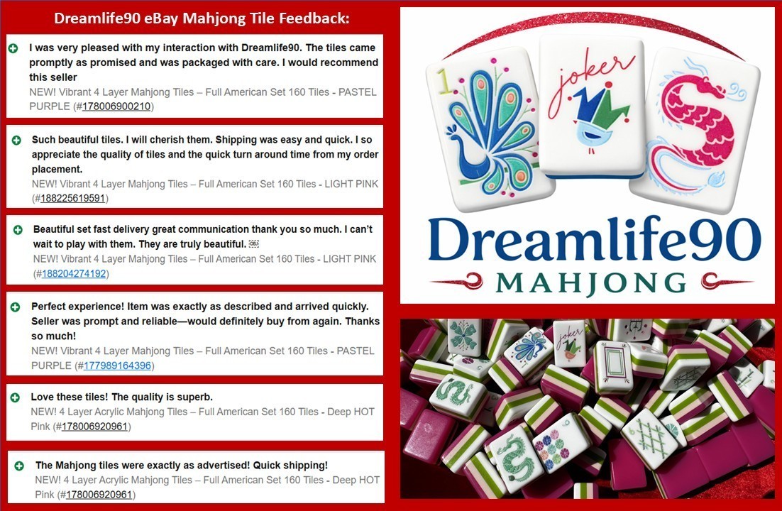 ORANGE PUPPY 4 Layer Acrylic Mahjong Tiles – American Set 160 Tiles US SELLER!