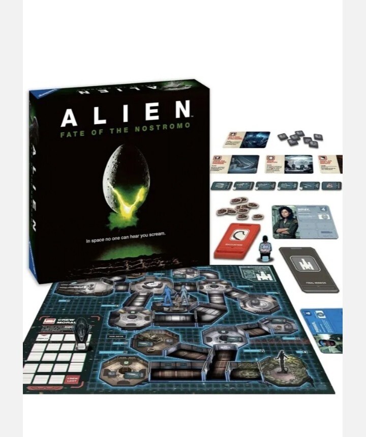 Alien / Fate of The Nostromo / Board Game / 6 figures / 5final missions