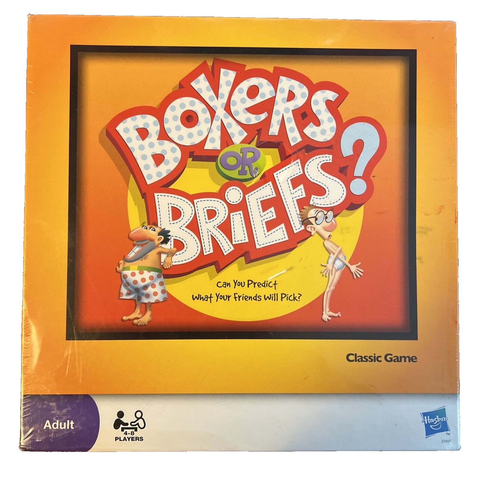 Game Boxers Or Briefs Hasbro Party Game Adult Multi Player Humor New Sealed Box