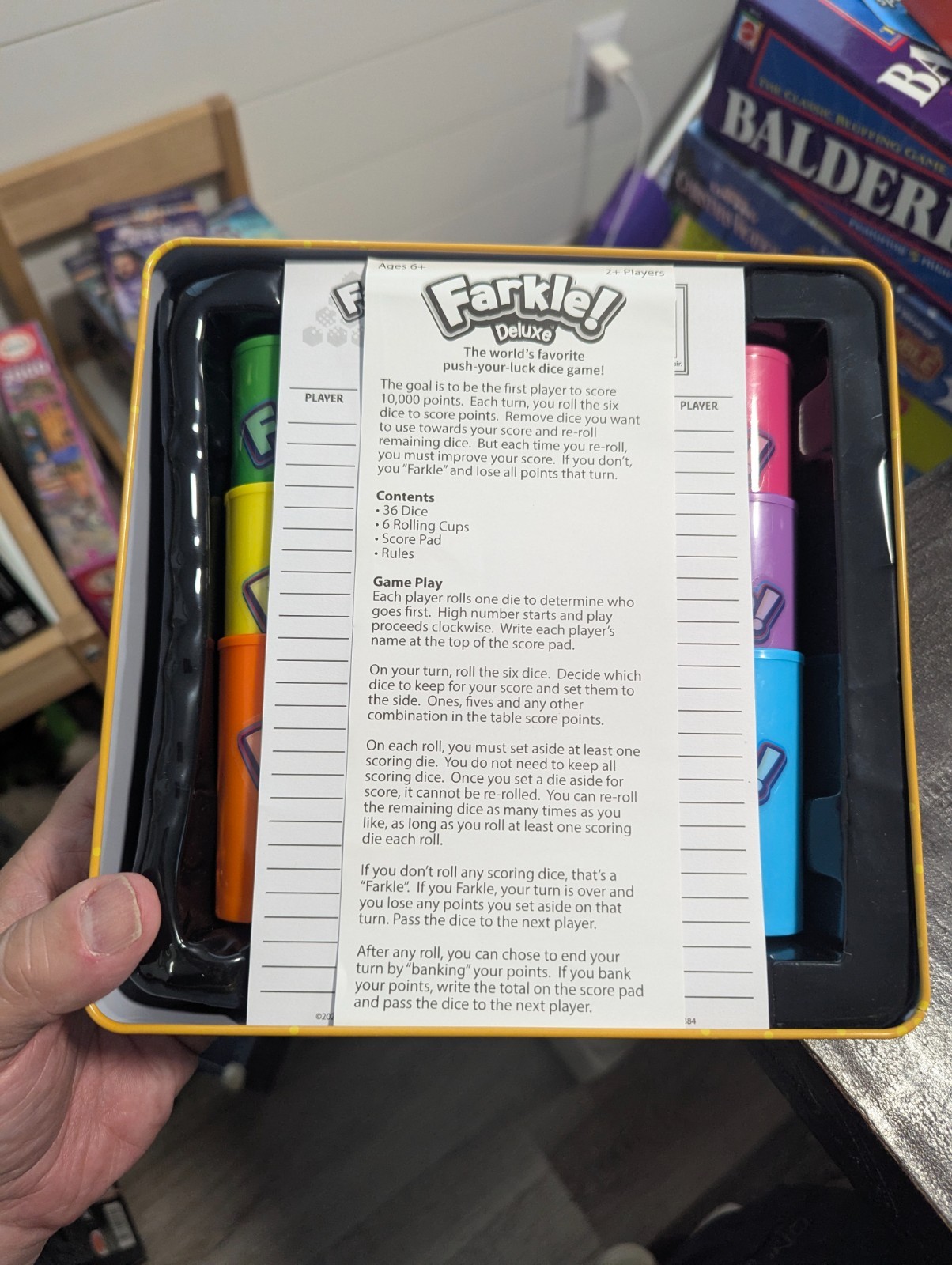 FARKLE! DELUXE Dice Game in COLLECTIBLE TIN 100% COMPLETE 2022