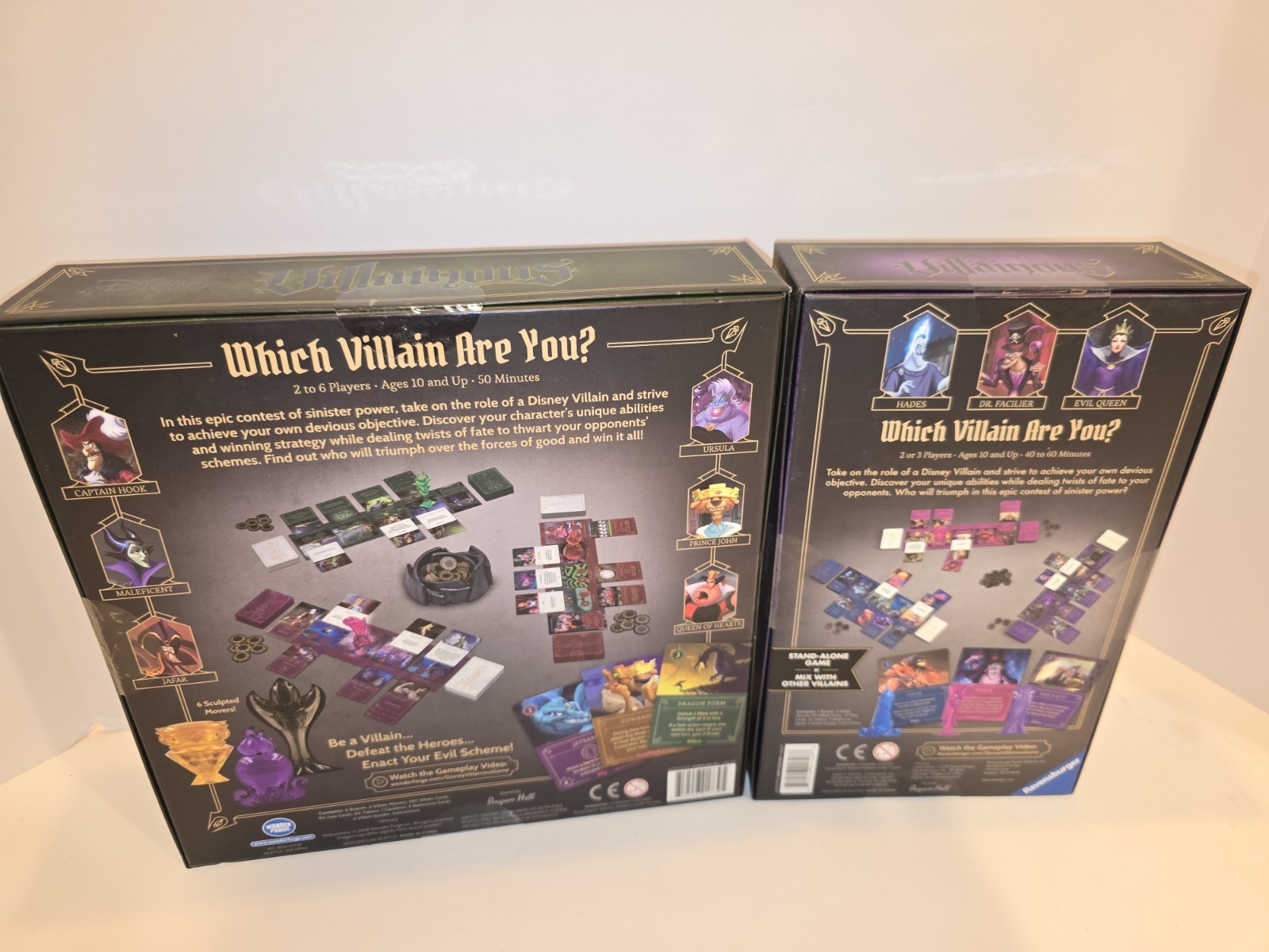 Disney Villainous Board Game 2 Game Lot Wicked To The Core Expansion