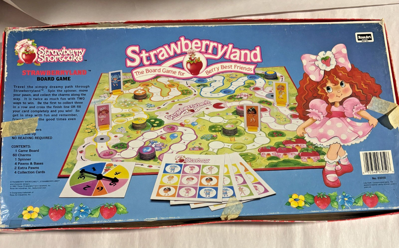 Vintage RoseArt Strawberryland Strawberry Shortcake Board Game 1992 Complete