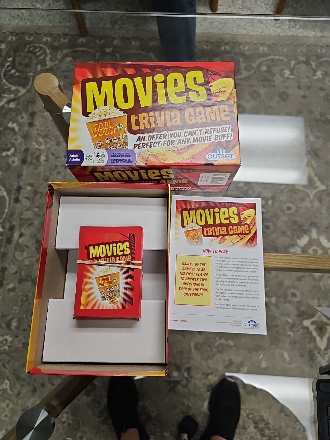 Movies Trivia Game Outset Adult Party Game Verified Complete