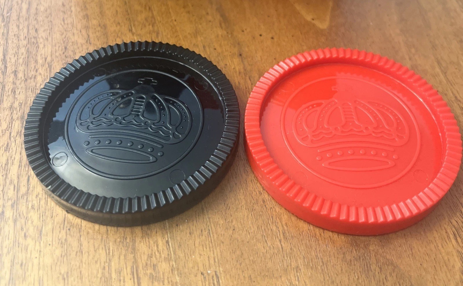 Jumbo Checker Replacement Pieces 1 Black & 1 Red Large 3″