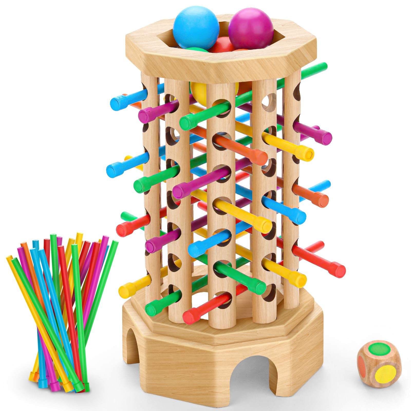 Montessori Wooden Board Game for 3-6 Years – Educational Learning Toy with Co…