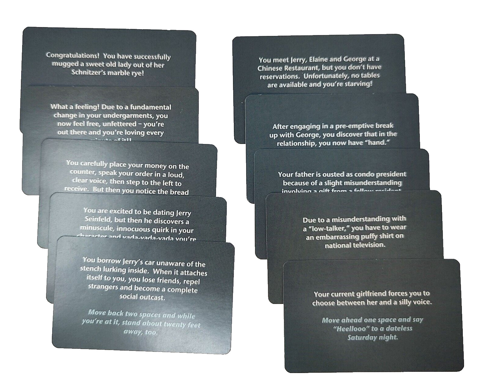 Seinfeld Scene It? DVD Game Replacement BUZZ Cards Set of 10