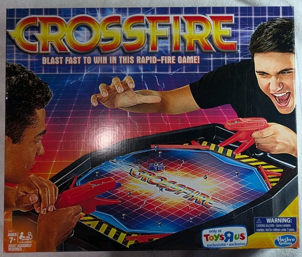 Hasbro Crossfire Board Game 2016 Original Box Great Condition Tested