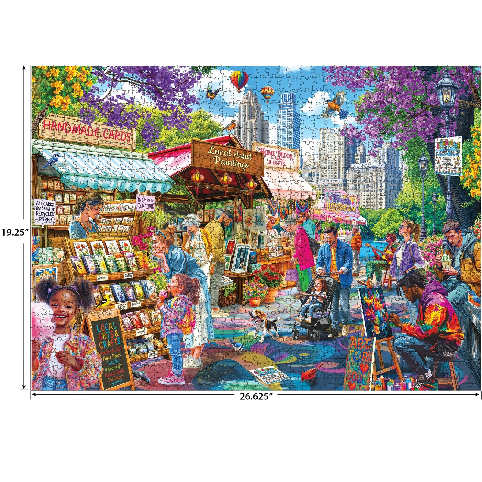 Jigsaw Puzzle 1000 Piece City Street Fair RoseArt Kodak Premium Adults Vibrant