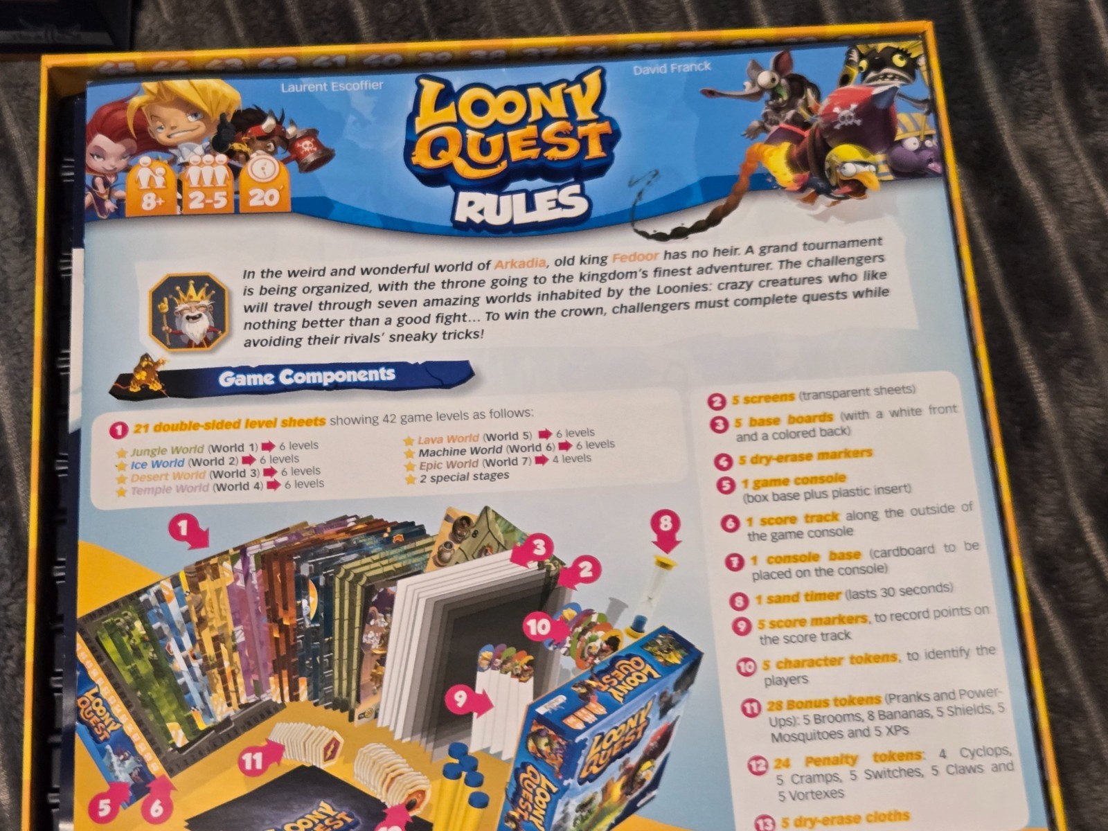 Loony Quest Board Game 2-5 Players/Libellud Laurent Escoffier David Franck