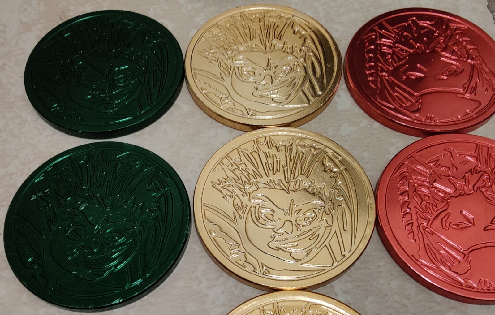 Lot of 12 Pogs Sumo Dudes Upper Deck Metal Slammers Multiple Colors + Tube VTG