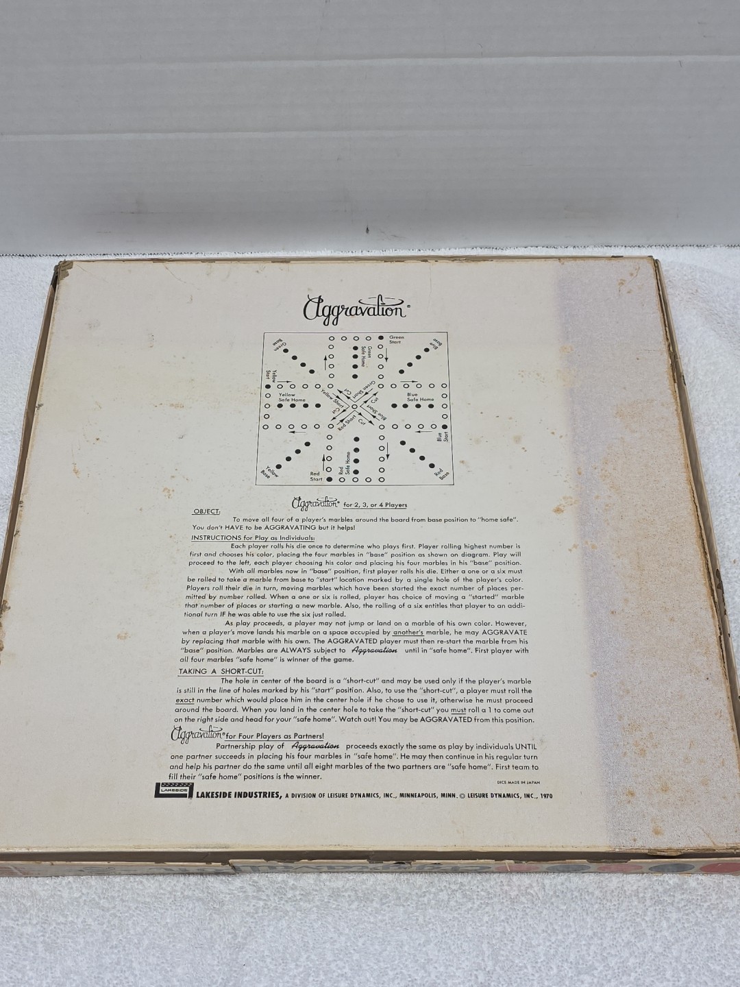 Vintage 1962 Aggravation Board Game No. 13 Standard Edition Complete Black Box