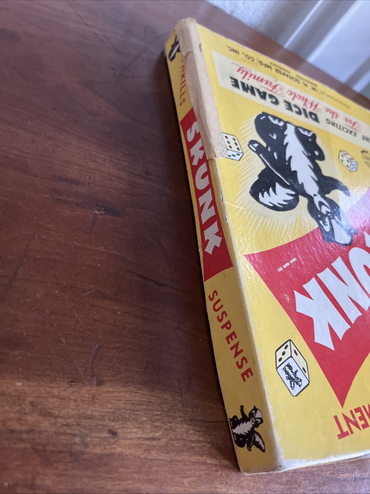 1953 Schaper Vintage Skunk Board Dice Game