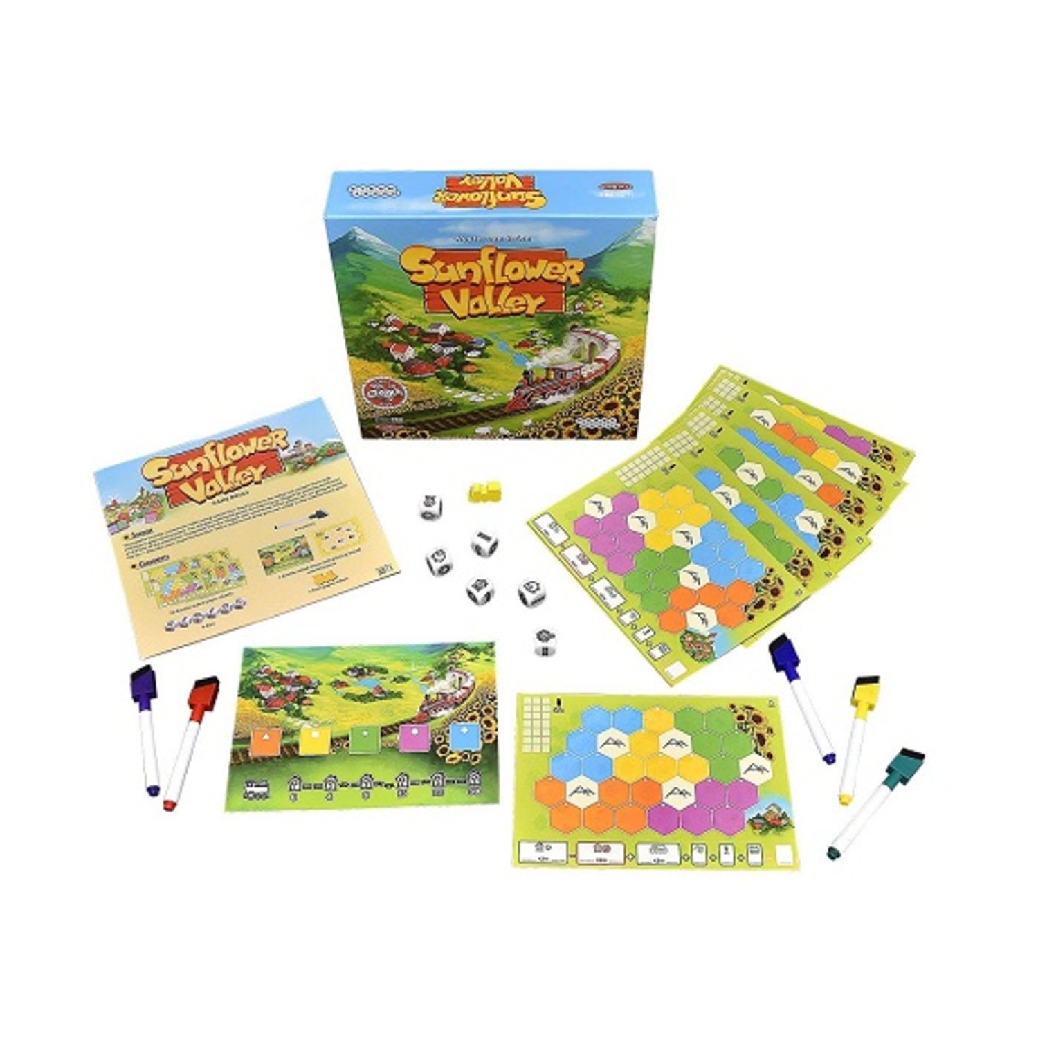 Playroom Entertainment Boardgame Sunflower Valley – Roll & Draw Box VG+/NM