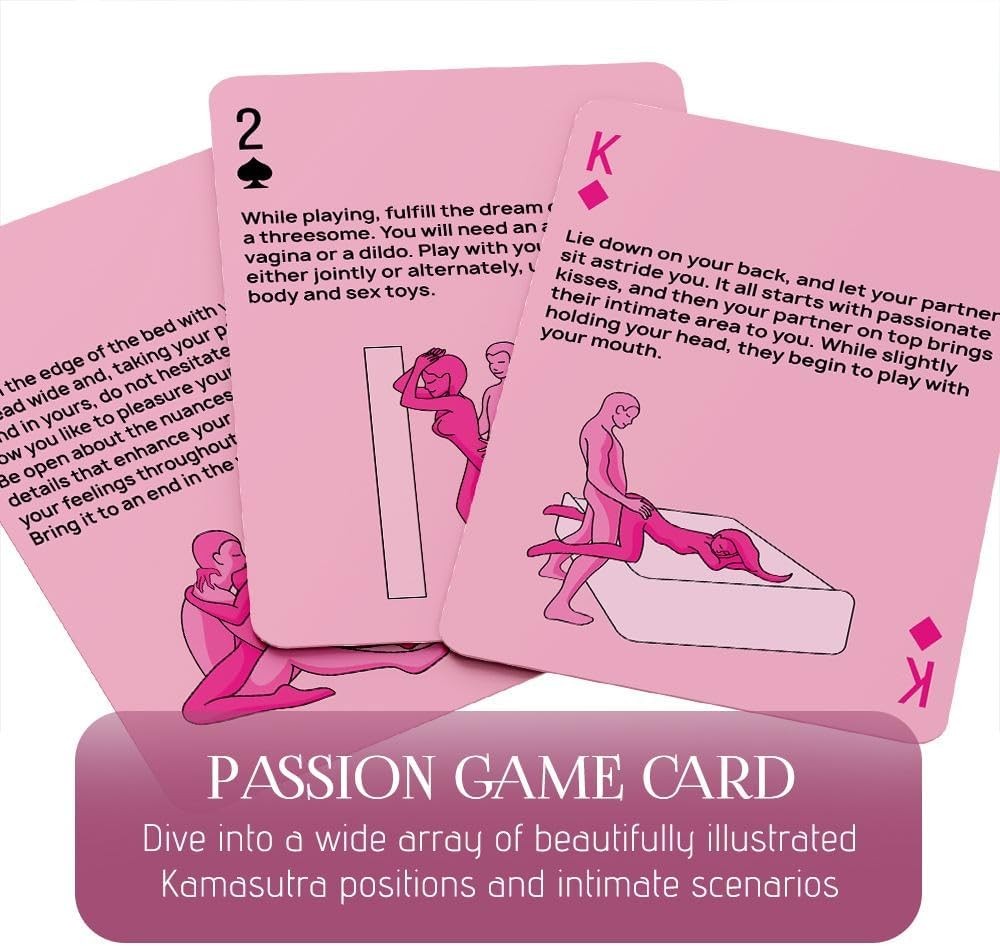 AURABOX Card Game for Couples with Adult Sexual Position: Pink (Level5)