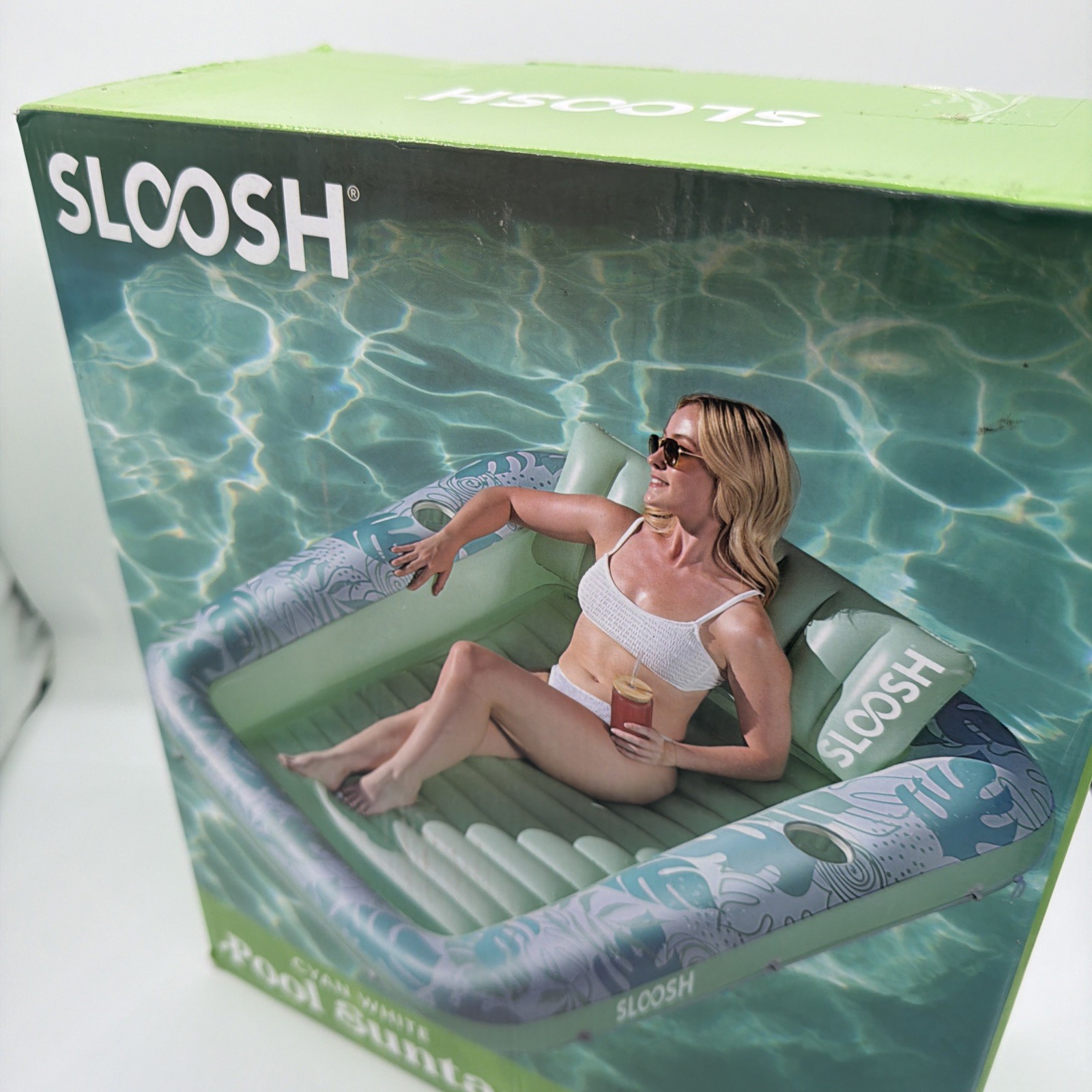 Sloosh 70″ x 46″ Inflatable Tanning Pool Lounger Float