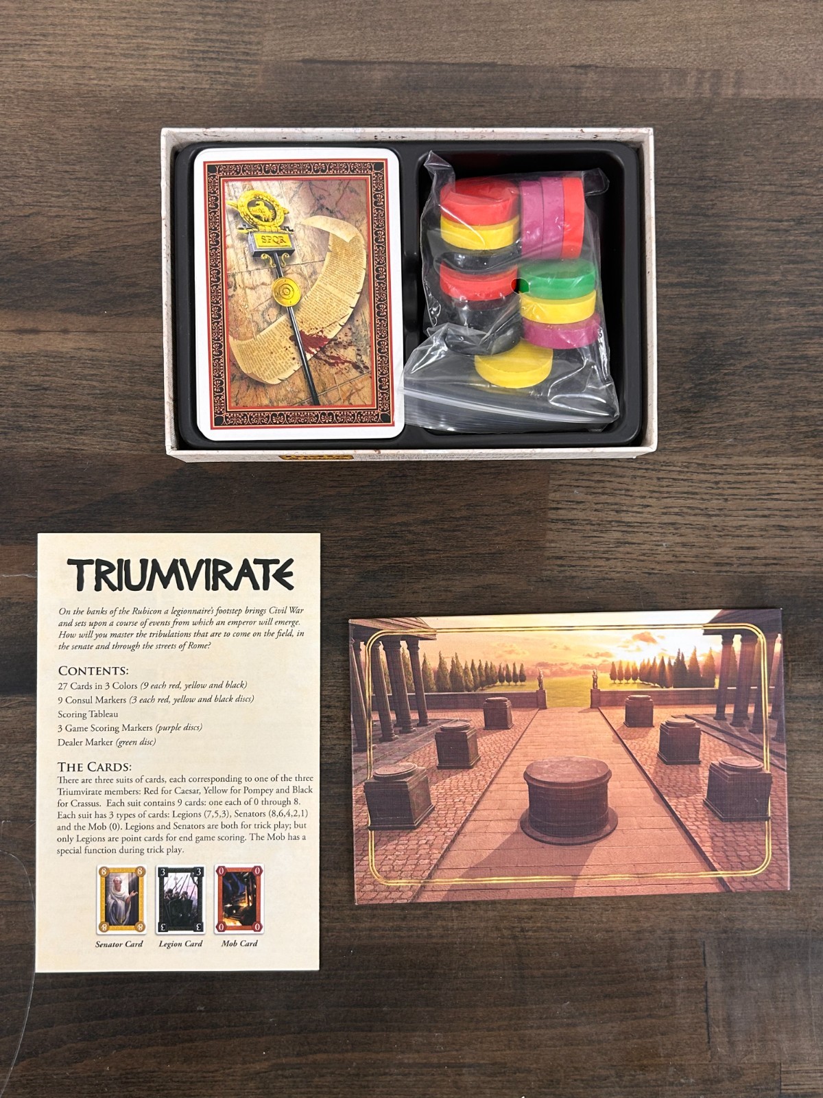 Indie Boards & Cards – Triumvirate Card Game (2010) – COMPLETE! VG+/EX!