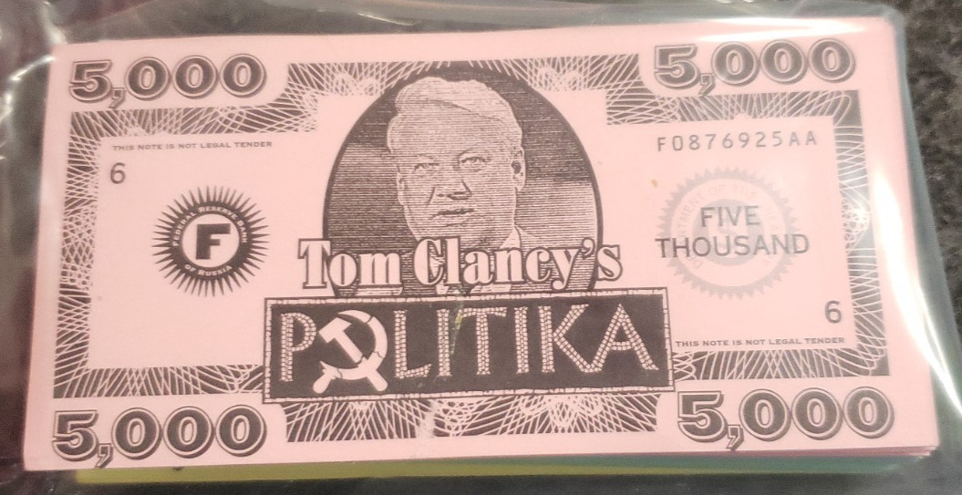 Tom Clancy’s ” Politika” – A 1997 Strategy Boad Game PART “Money” (C14B1)