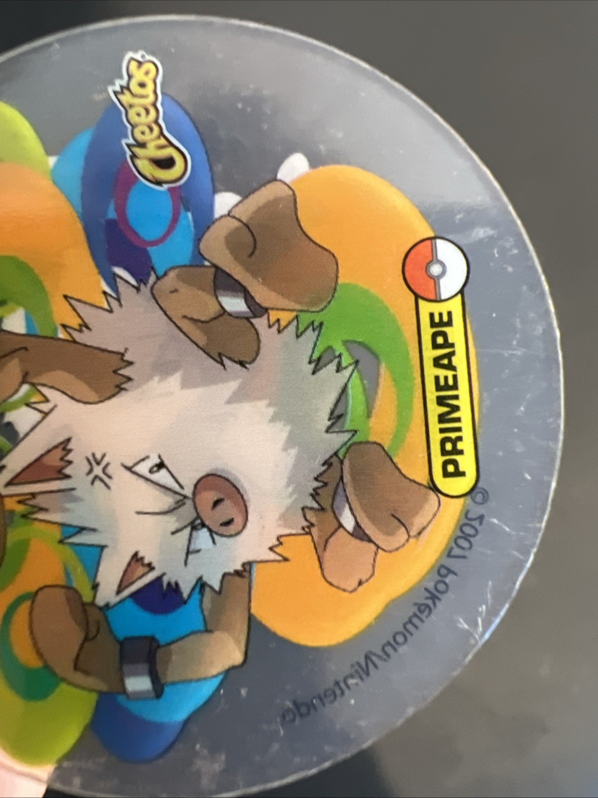 Rare Vtg Pokemon Primeape Mankey Crystal Tazos Taso Pogs Mexico Cheetos Doritos
