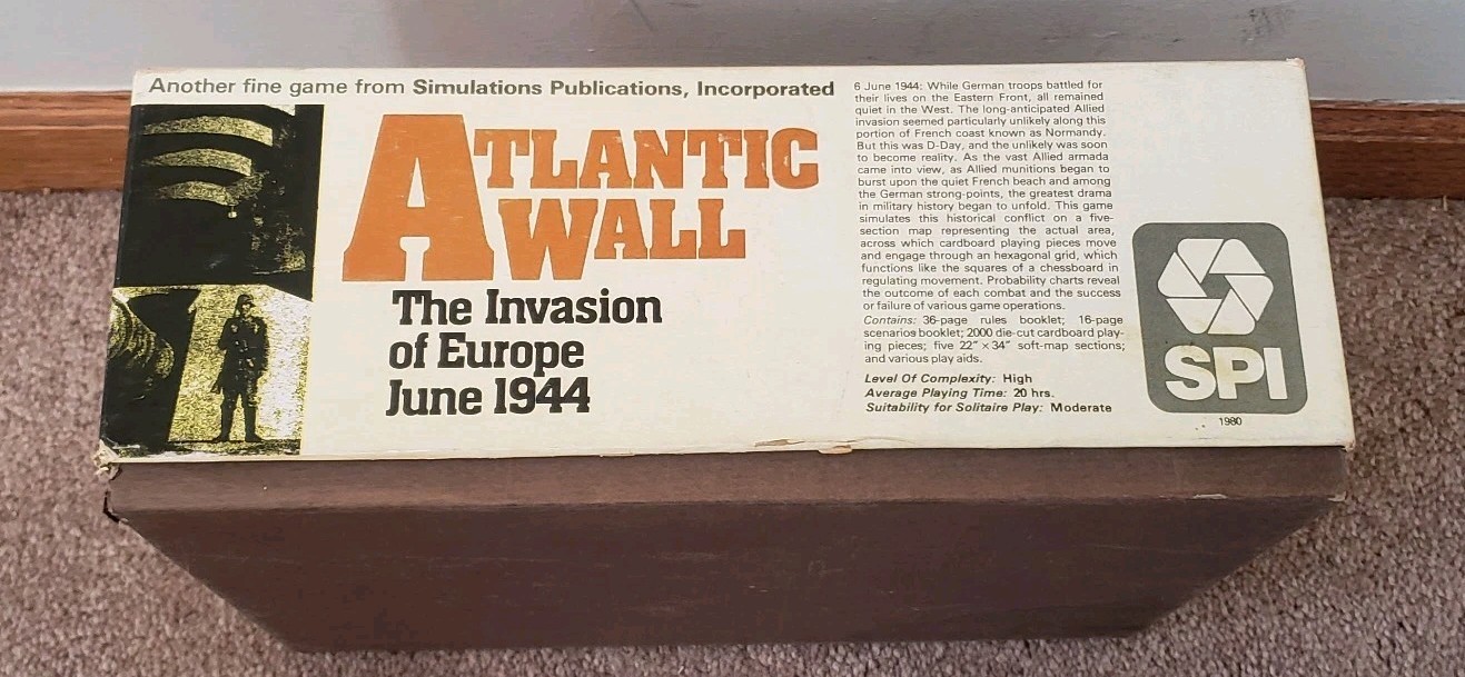 Atlantic Wall SPI Game, 1978, Punched