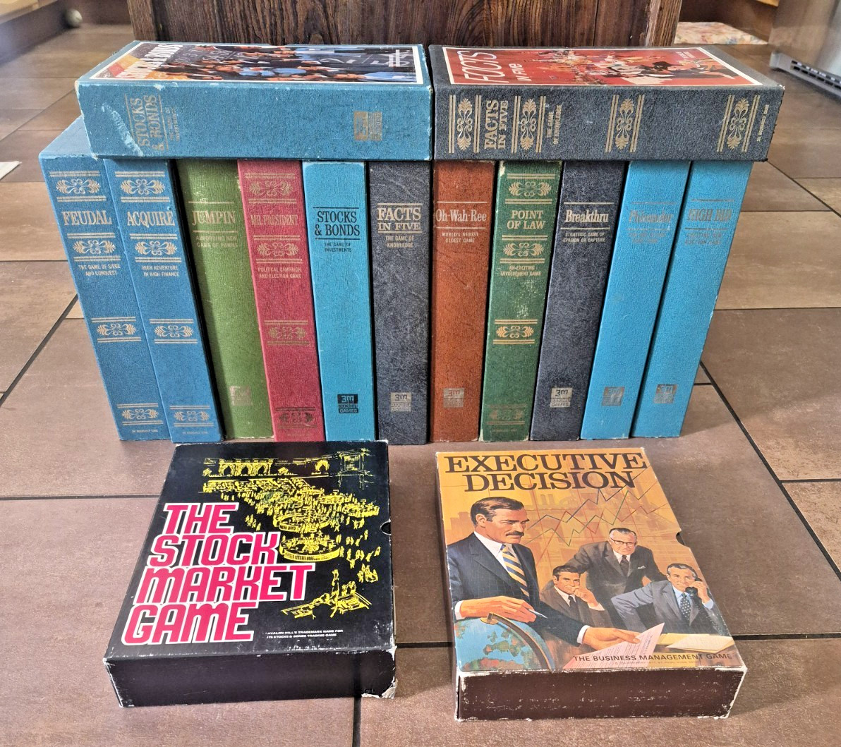 Bookshelf Game Lot 3M Game Company St. Paul Minnesota VTG 60s Total of 16