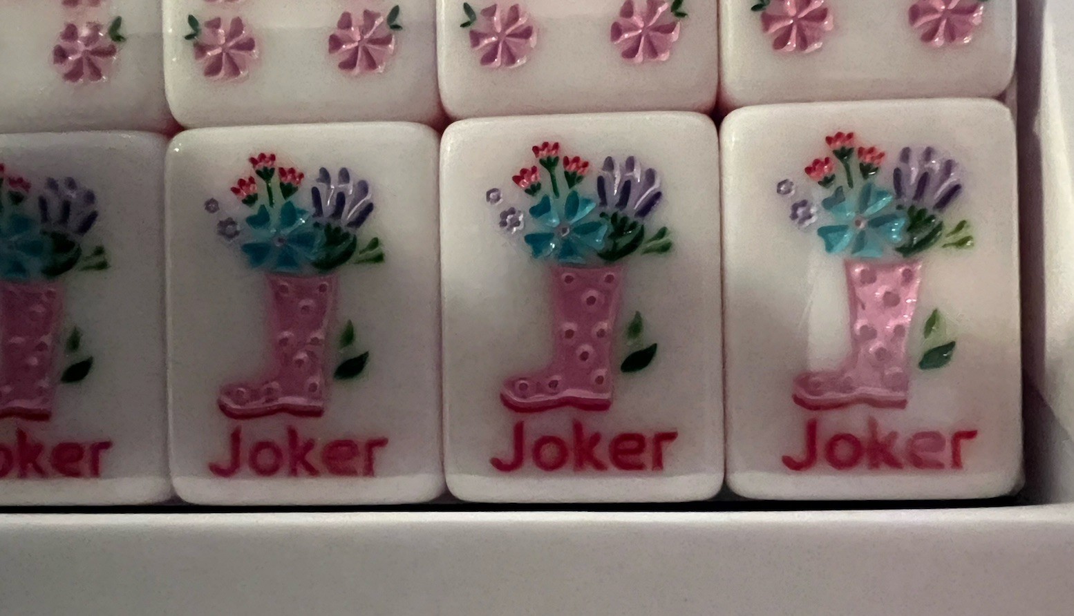 Florea Luxury American Mahjong Set 160 Hand Painted Tiles Purple Gift Box