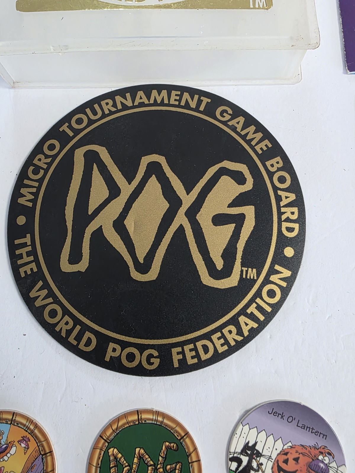 Vintage The World POG Federation Micro Tournament Game Pack Lot Of Pogman POGS