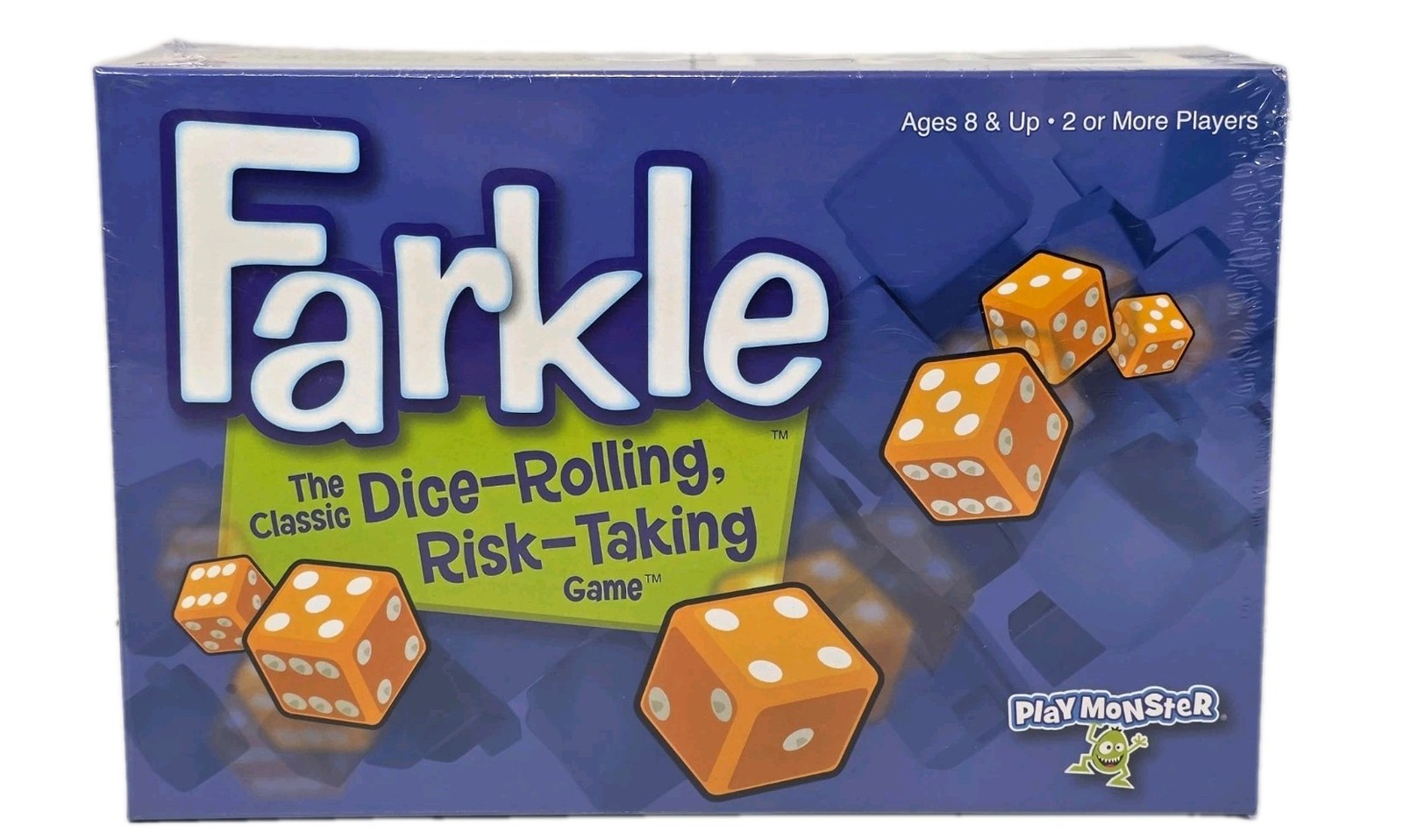PlayMonster Farkle Dice Strategy Game Score Pad Shaker Cup 2+ Players 8+