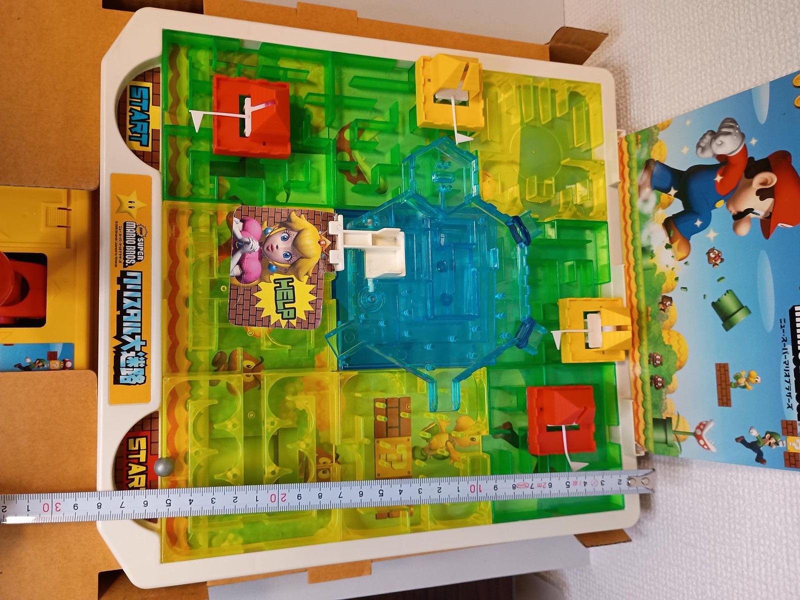 New Super Mario Bros Vintage Marble Maze Game Epoch 2006 Boxed Japan