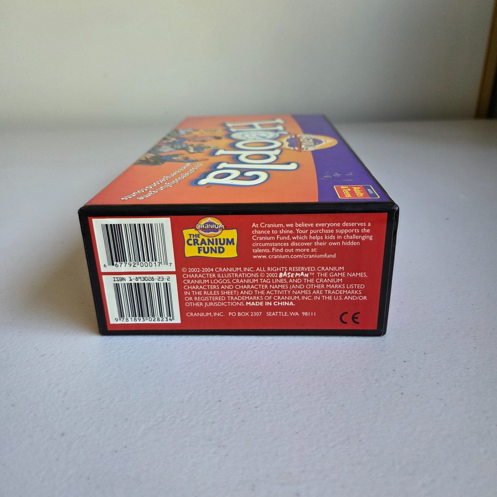 Cranium Hoopla- Adult & Teen Version. One Deck In Shrink, 2004 Ed.