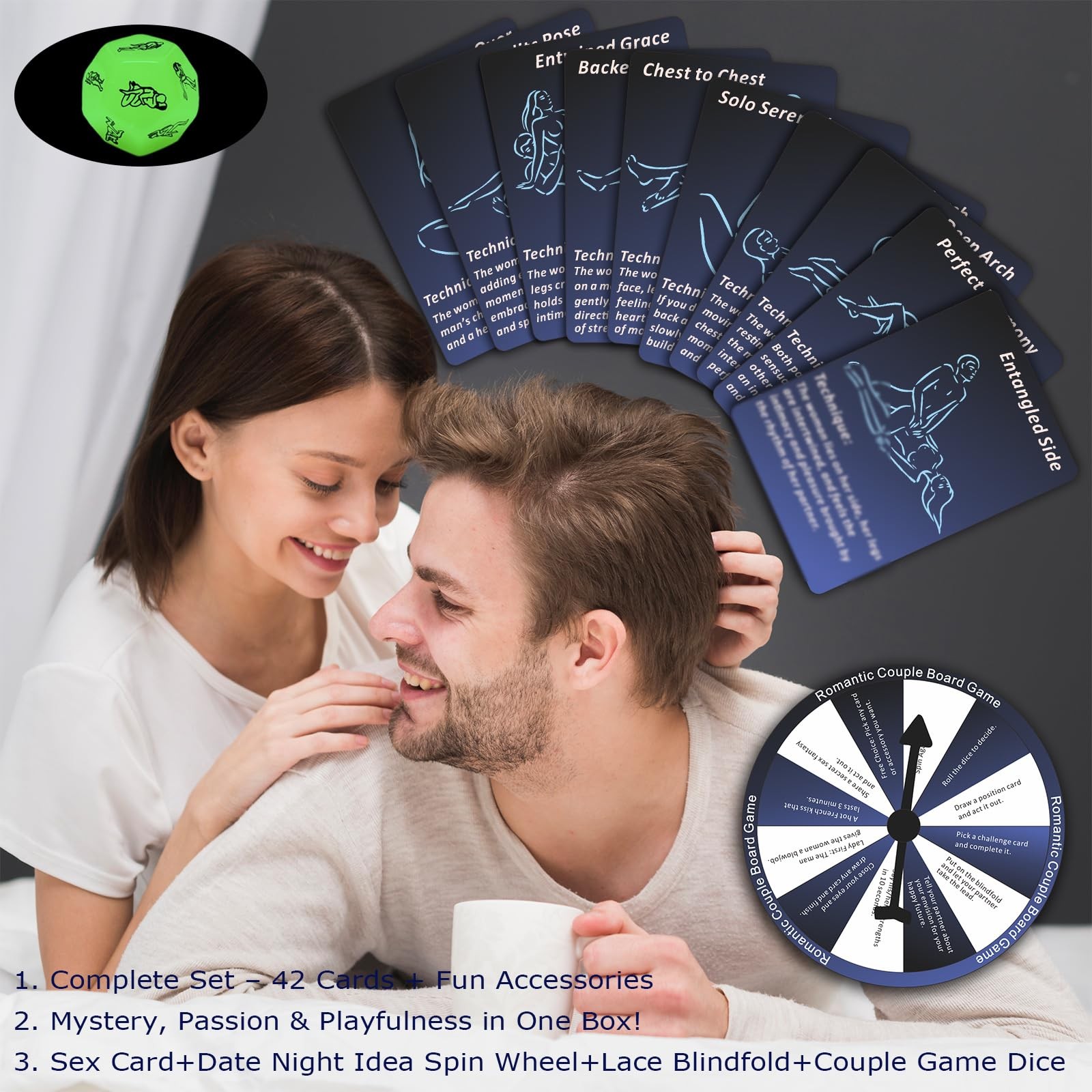 Sex Game for Adults 42 Romantic Bedroom Cards with Sex Positions, Challenges…