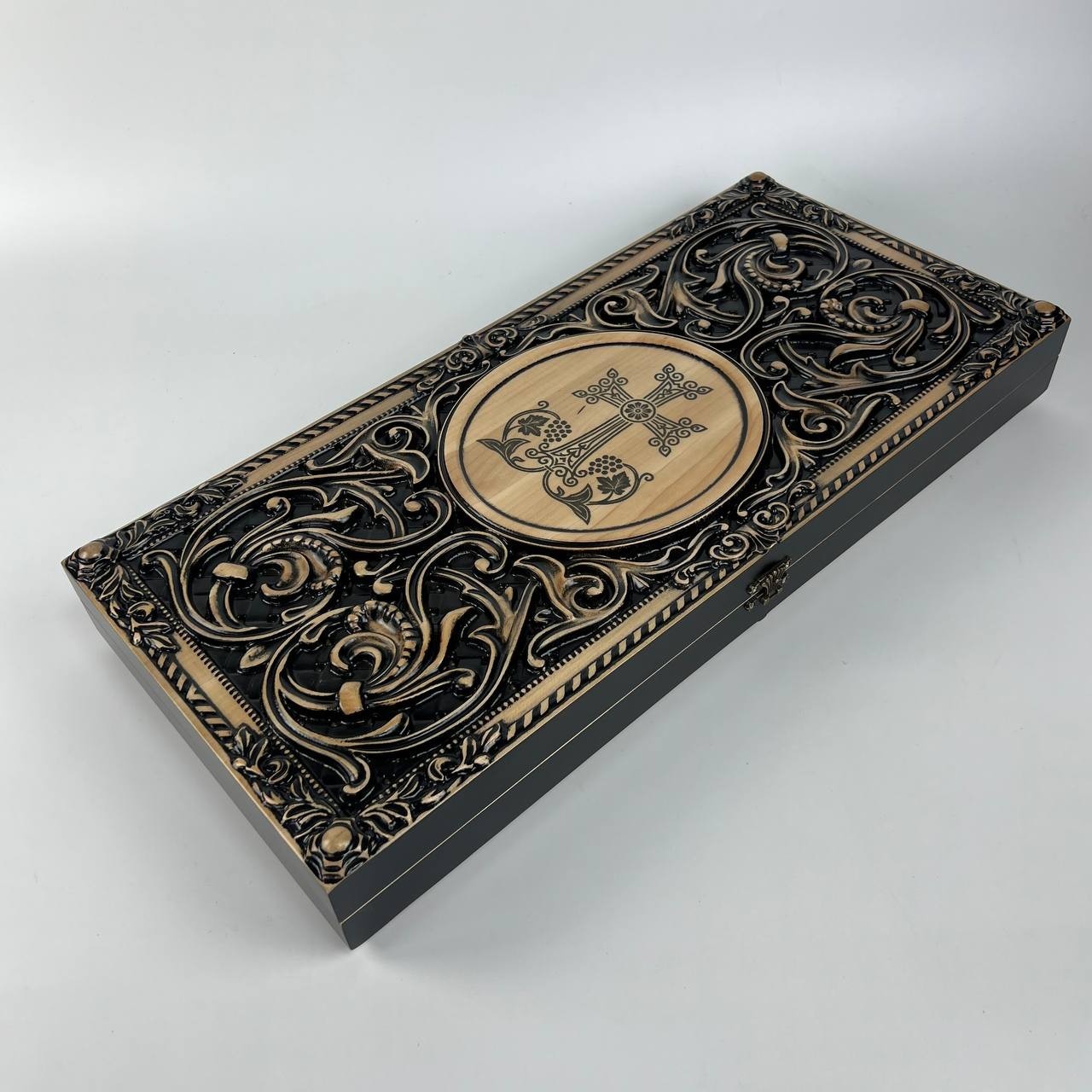 Luxury Wood Backgammon Set Lion Design Handmade Maple Wood Custom Gift