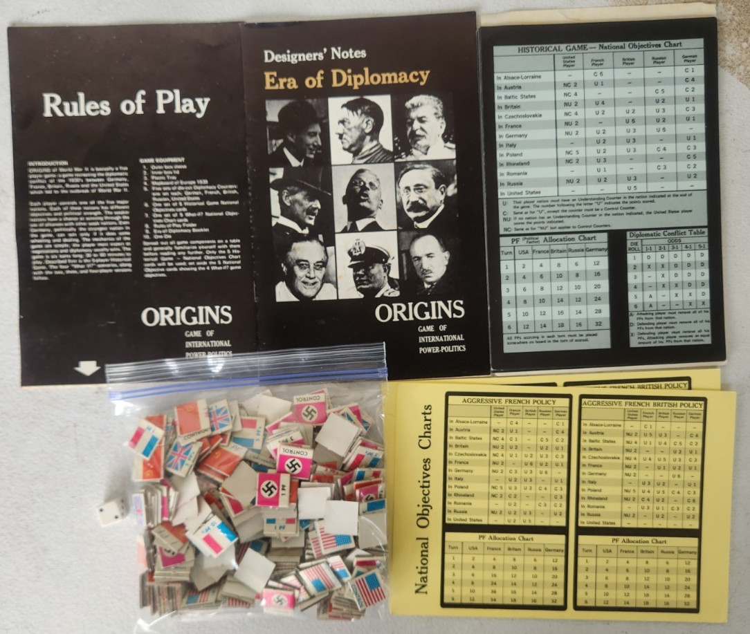 Avalon Hill Origins of World War II Game COMPLETE Good Condition Slipcase