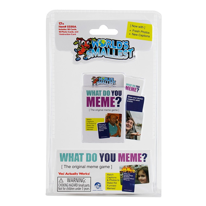 Worlds Smallest WHAT DO YOU MEME? Adult Card Game Pocket Size