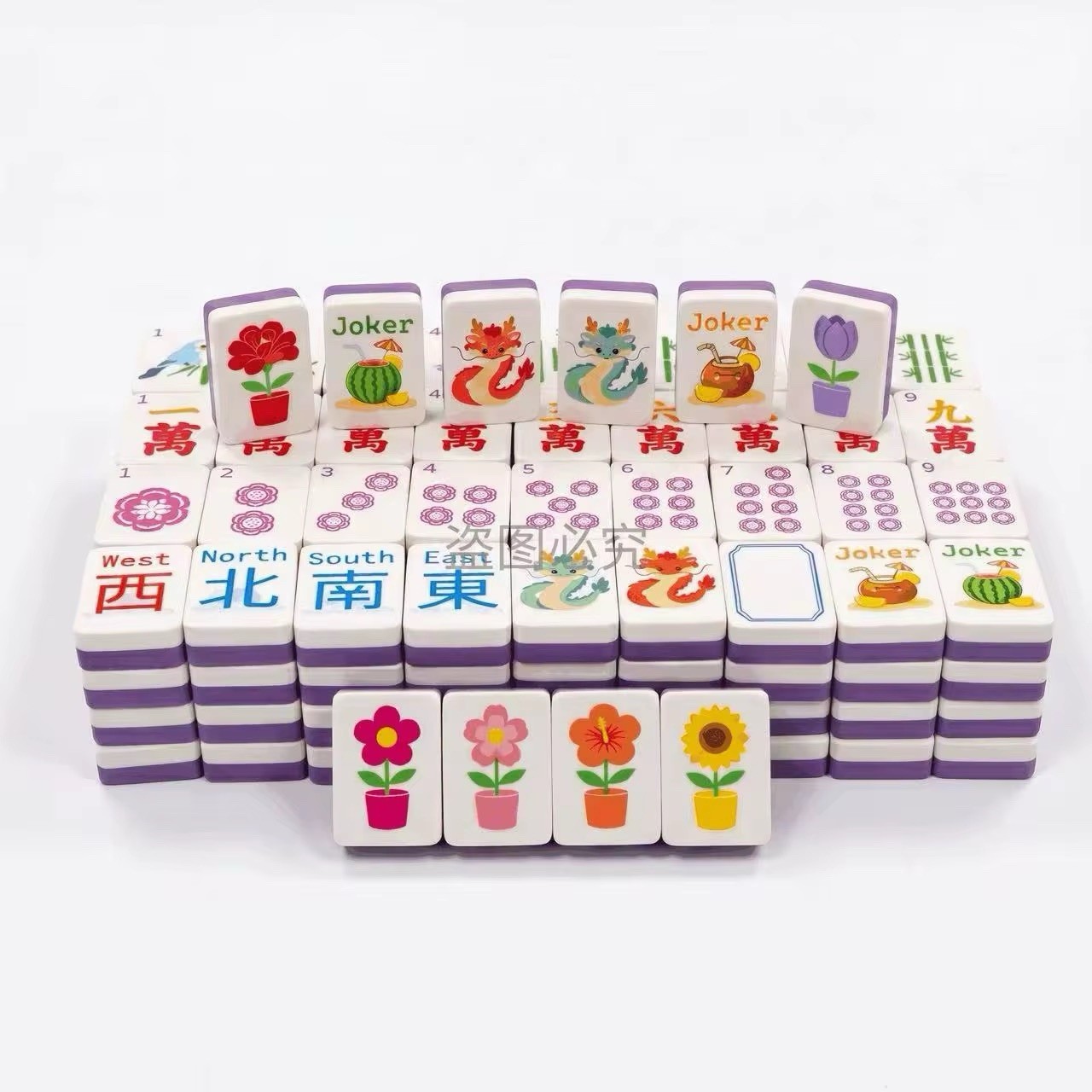 American Floating Mahjong Tile Set 160 Tiles Pool Ready Bag Dice Free Shipping
