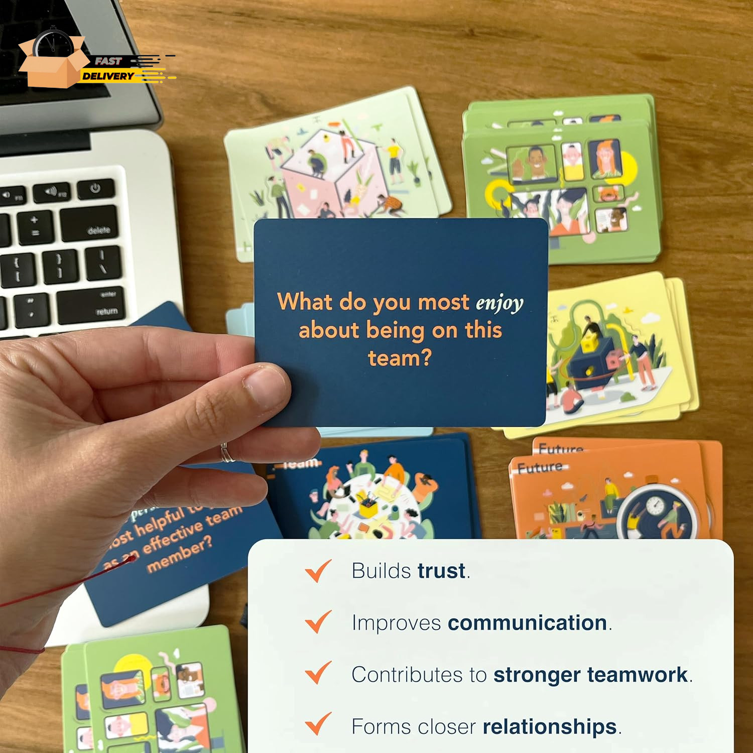 Building Blocks : Team Building Card Game for Work – 150 Conversation Starters