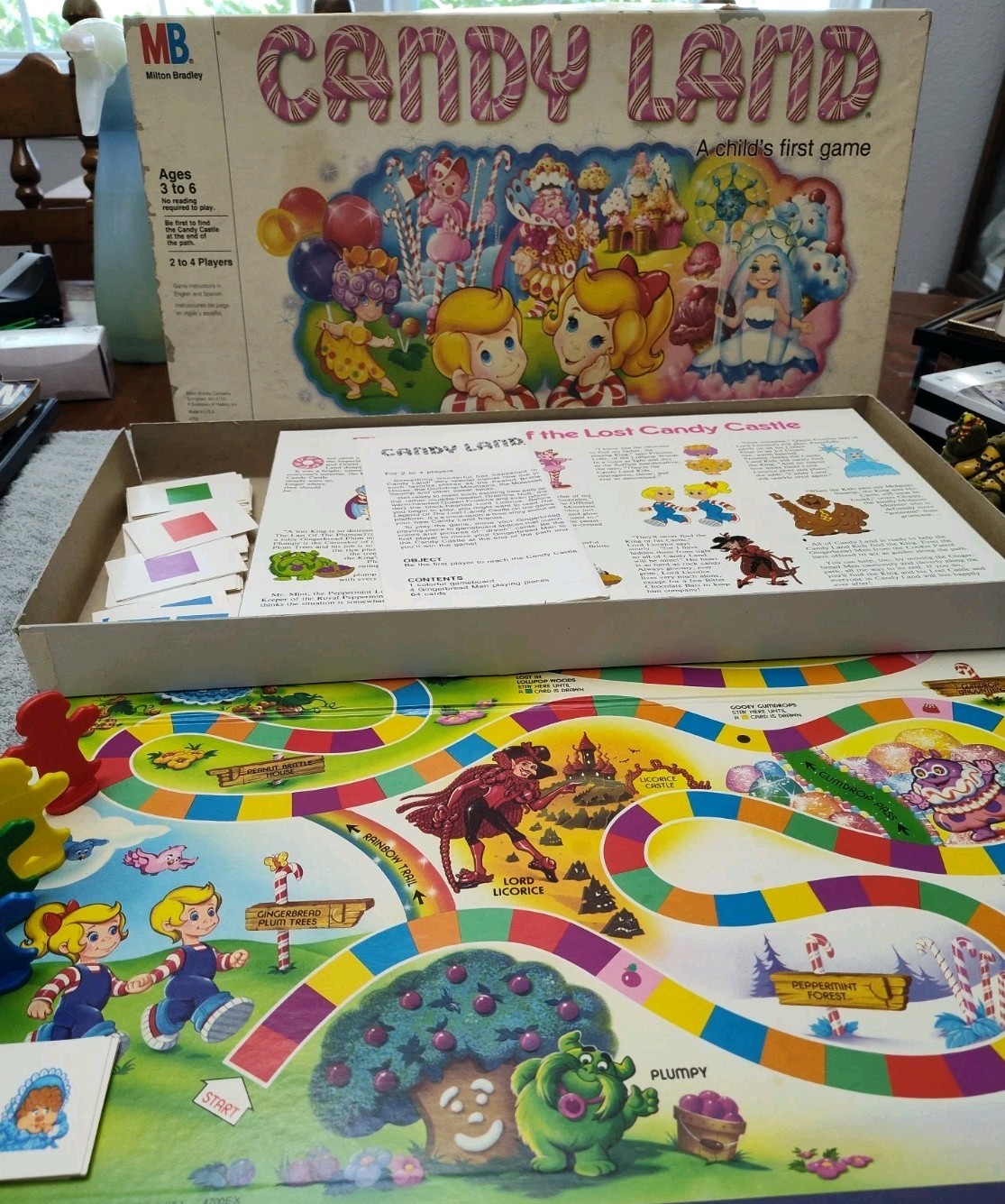 Milton Bradley Candy Land Board Game 1984 Candy Theme 2+ Players Ages 3-6 Read